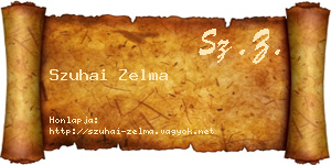 Szuhai Zelma névjegykártya